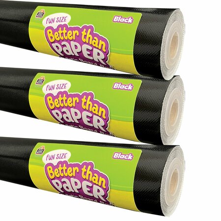 TEACHER CREATED RESOURCES Fun Size Better Than Paper Bulletin Board Roll, 18in. x 12ft., Black, 3PK 77414